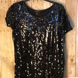 Black sequin dress